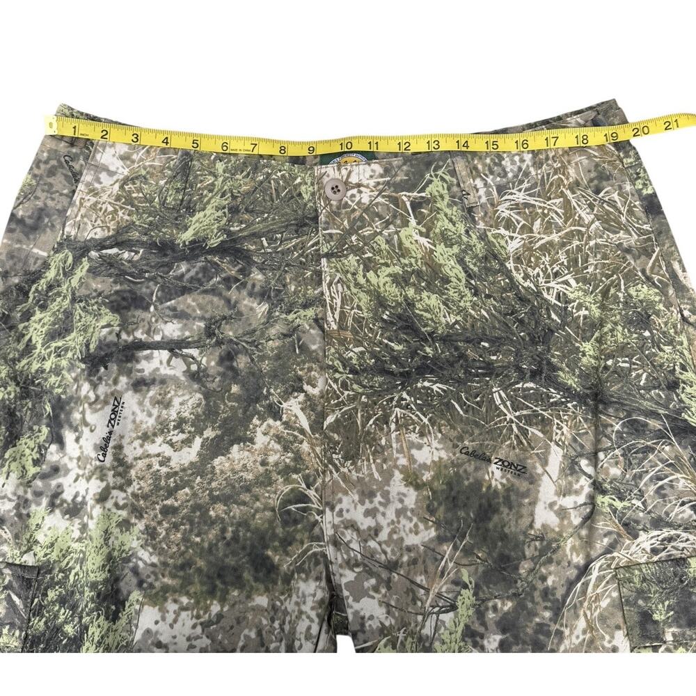 Cabela's Zonz Woodlands Camo Hunting Cargo Pants Mens 40 Adjustable Waist Pocket - Picture 5 of 12